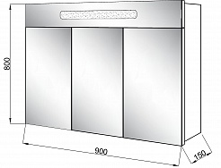 Cerutti Мебель для ванной Ломбардия 95 с корзиной с зеркальным шкафчиком – фотография-5