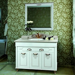 Водолей Мебель для ванной "Изабель 110" F-3 белая – фотография-5