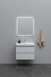 Aquanet Мебель для ванной Вега 70 подвесная белая глянцевая – фотография-2