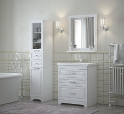 Corozo Мебель для ванной Каролина 70 Z3 Фостер белая – фотография-2