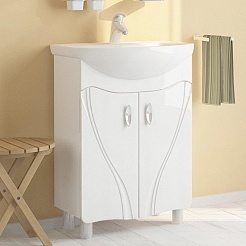 Mixline Мебель для ванной Лима 55 R белая – фотография-4