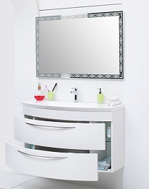 De Aqua Мебель для ванной Лонг 120, зеркало Тренд – фотография-6