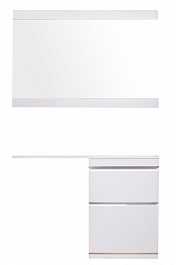 Style Line Мебель для ванной Даймонд 120 R glass, Люкс белая, PLUS	 – фотография-1