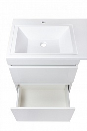 Style Line Мебель для ванной подвесная Даллас 100 Люкс L, белая PLUS	 – фотография-8