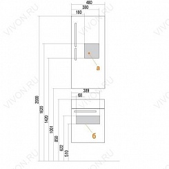 Акватон Мебель для ванной "Эклипс 46 М" R – фотография-6