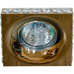 Feron Встраиваемый светильник DL202-C прозрачный,золото – фотография-1