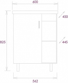 Onika Мебель для ванной Тимбер 60.01 (Como) белая/дуб сонома – фотография-13