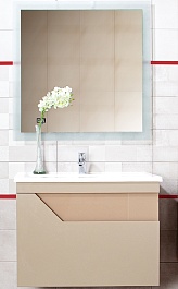 Бриклаер Мебель для ванной Брайтон 80 (Комо) глиняный серый – фотография-1