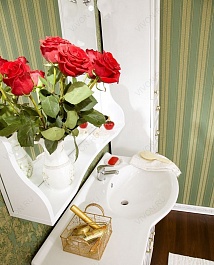 Бриклаер Зеркало для ванной Анна 90 белое – фотография-4