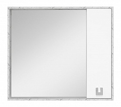 Misty Зеркало-шкаф Мия 90 R белый/серый – фотография-1