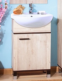 Бриклаер Мебель для ванной Карибы 50 дуб кантри/венге – фотография-7