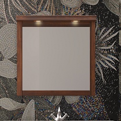 Opadiris Зеркало для ванной Мираж 80 с козырьком, орех – фотография-2