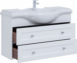 Aquanet Мебель для ванной Монте 105 подвесная белая матовая – фотография-6