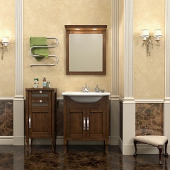 Opadiris Зеркало для ванной Мираж 65 с козырьком, орех – фотография-3