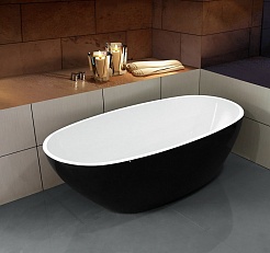 Esbano Акриловая ванна Sophia 170x85 черная – фотография-2