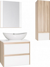 Style Line Пенал для ванной напольный Монако 36 ориноко/бел лакобель, PLUS – фотография-4
