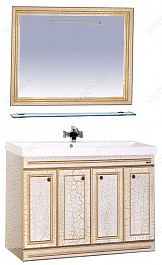 Misty Зеркало для ванной Fresko 120 белое краколет – фотография-2