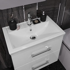 Opadiris Мебель для ванной Арабеско 60 с зеркалом подвесная белая – фотография-5