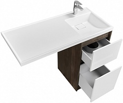 Акватон Мебель для ванной Лондри 40 R дуб кантри/белая – фотография-4