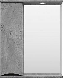 Misty Зеркальный шкаф Атлантик 60 L серый камень – фотография-1