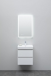 Aquanet Мебель для ванной Вега 50 подвесная белая глянцевая – фотография-2