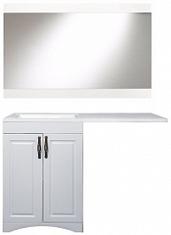 Style Line Мебель для ванной Даллас классик 120 Люкс L, белая, PLUS – фотография-1
