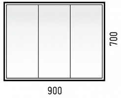 Corozo Зеркало-шкаф Айрон 90, серый/арт – фотография-2