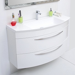 De Aqua Мебель для ванной Лонг 120, зеркало Алюминиум – фотография-10