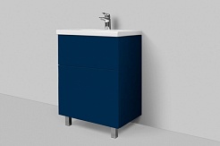 Am.Pm Мебель для ванной Gem 75 глубокий синий, напольная, с 2 ящиками – фотография-8