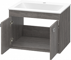 Misty Мебель для ванной Пайн 60 подвесная дуб уайт-ривер серо-коричневый – фотография-7