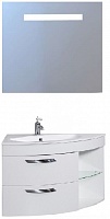 De Aqua Мебель для ванной Трио Люкс 90 L, зеркало Экстра EXT 90 F