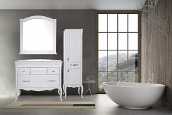 ASB-Woodline Зеркало для ванной Модерн 105 Белое – фотография-4