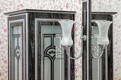 Sanflor Мебель для ванной Адель 100 венге, патина серебро – фотография-9