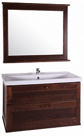 ASB-Woodline Мебель для ванной Прато 100 антикварный орех, массив ясеня – фотография-1