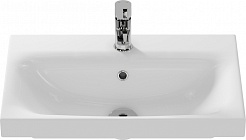 Бриклаер Мебель для ванной Кристалл 60 с зеркалом с полками белая/дуб бунратти  – фотография-8