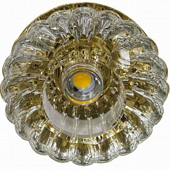 Feron Встраиваемый светильник JD88 LED прозрачный,золото – фотография-1