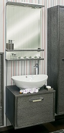 Sanflor Мебель для ванной Румба 60 венге, патина серебро – фотография-1