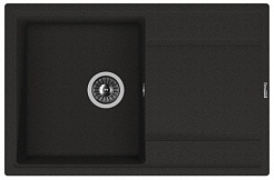 Florentina Мойка гранитная Липси 780 с крылом черный – фотография-1