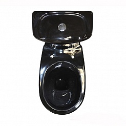 Керамин Унитаз-компакт Омега черный с мягким сиденьем – фотография-3