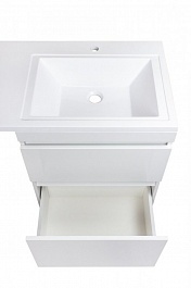 Style Line Мебель для ванной подвесная Даллас 100 Люкс R, белая PLUS	 – фотография-9