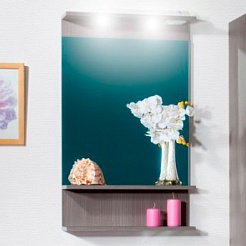 Бриклаер Зеркало для ванной Чили / Куба 55 серая лиственница – фотография-1