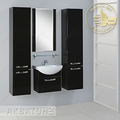 Акватон Мебель для ванной "Ария 65" черная – фотография-2