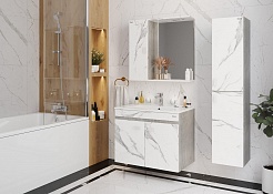 Onika Мебель для ванной Марбл 75.02 подвесная мрамор/камень бетонный – фотография-7