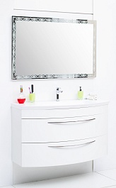 De Aqua Мебель для ванной Лонг 120, зеркало Тренд – фотография-8