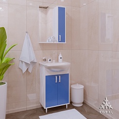 Corozo Мебель для ванной Колор 50, синяя – фотография-2