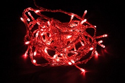 Feron Гирлянда линейная CL02, 20 LED красный, прозрачный шнур – фотография-1