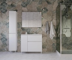 Style Line Мебель для ванной Барселона 90 R белая с б/к Люкс Plus – фотография-25