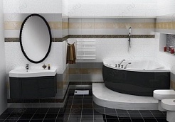 Aquanet Мебель для ванной Сопрано 95 L черная (169422) – фотография-3
