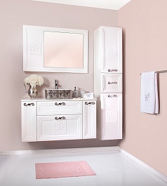 Бриклаер Мебель для ванной Адель 105 серебро – фотография-4