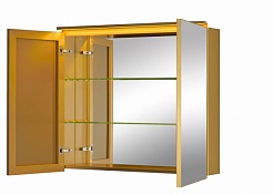 De Aqua Зеркало-шкаф для ванной Алюминиум 100 (AL 506 100 G) золото – фотография-3